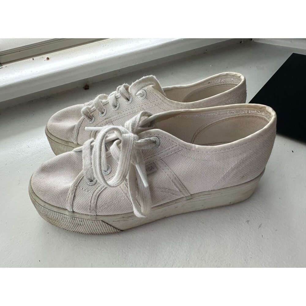 Superga Womens White Fashion Sneaker EU 37 fits like 6.5/7 US